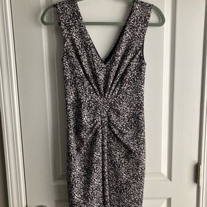 Black & White Patterned Express Sleeveless Dress